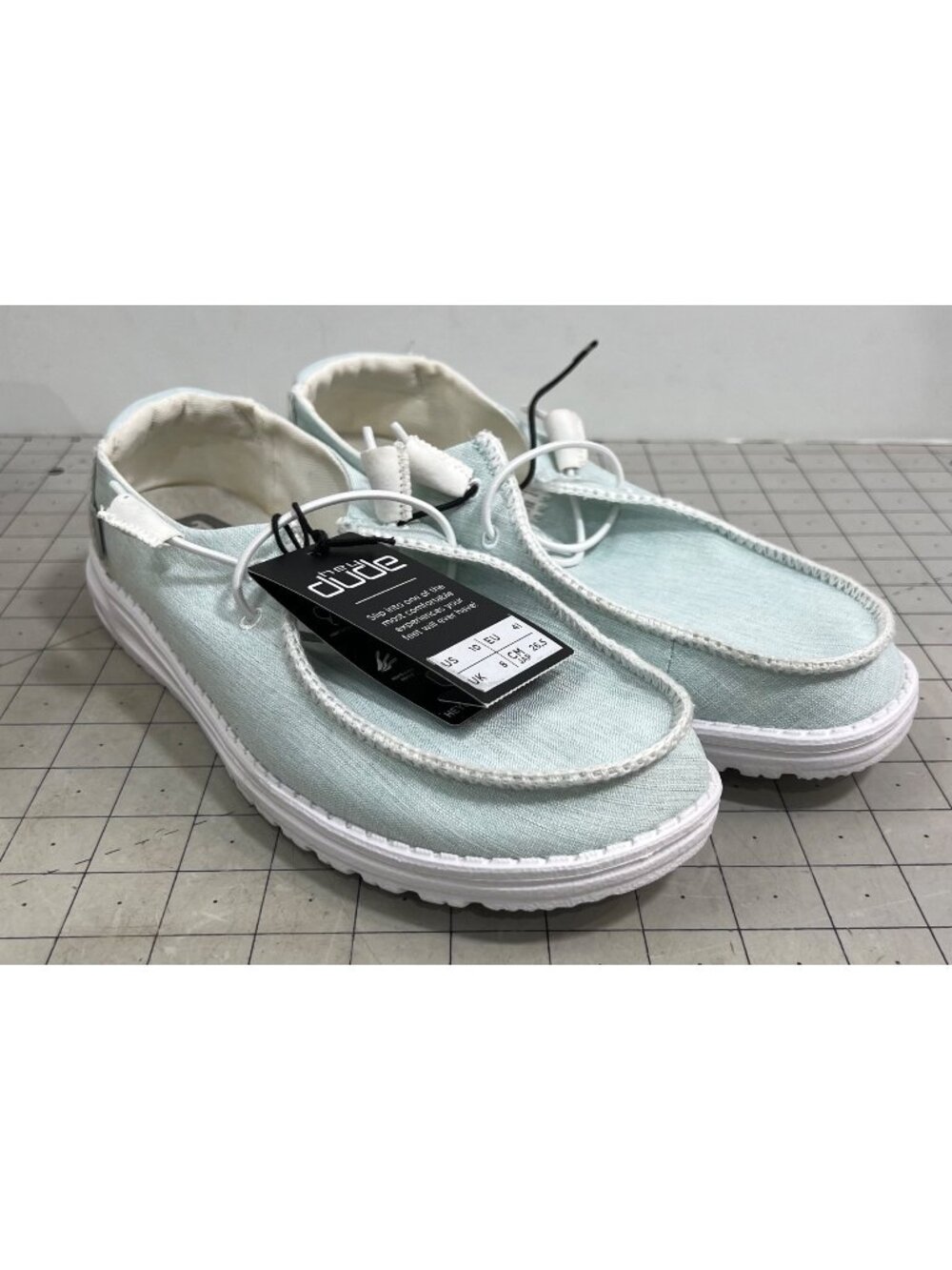 Heydude Women's Wendy Casual Slip on Shoes (Boho Sky Blue) - Size 10 New